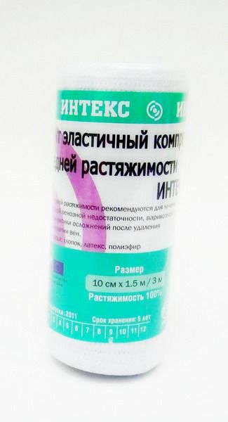 Изображение товара Бинт эластичный компрес. ср интекс-лайт 1,5м х 10см с застеж Бинт эластичный компрес. ср интекс-лайт 1,5м х 10см с застеж фотография