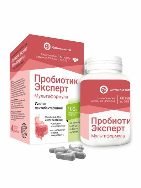 Изображение товара Природный лекарь Пробиотик эксперт мультиформула Фитоком Алтай №60 Природный лекарь Пробиотик эксперт мультиформула Фитоком Алтай №60 фотография