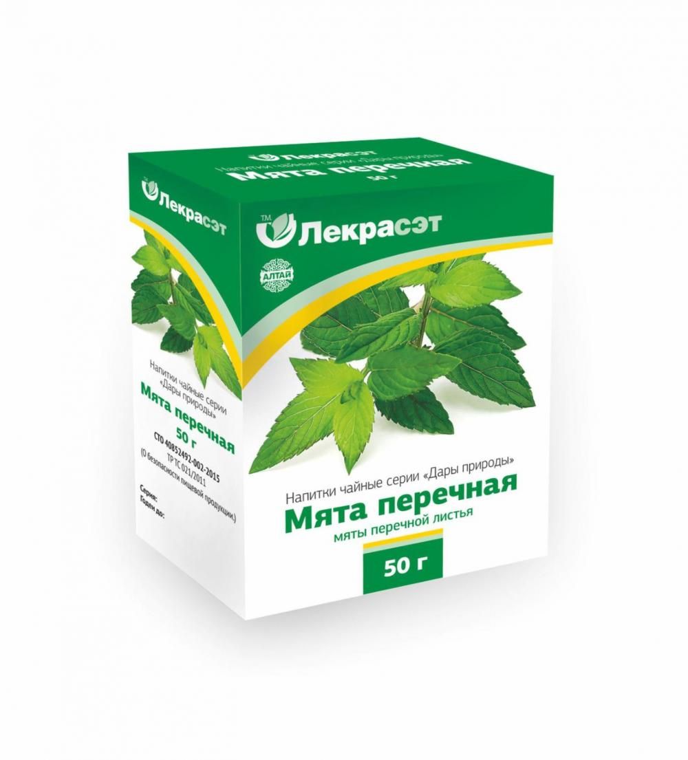 Мята перечная, листья, 50 г (Лекра-сэт) в Семее — купить недорого по низкой  цене в интернет аптеке AltaiMag