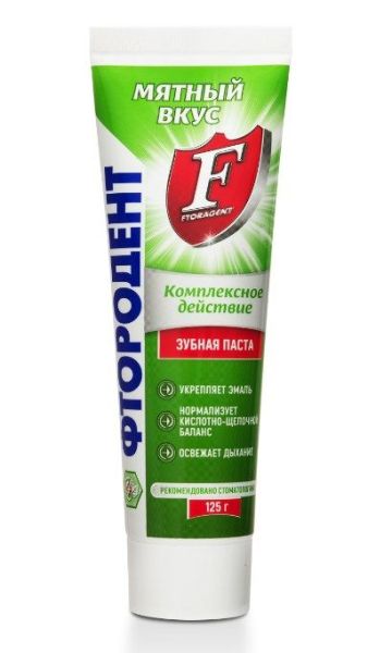 Изображение товара Фтородент Зубная паста Мятный вкус 125г Фтородент Зубная паста Мятный вкус 125г фотография