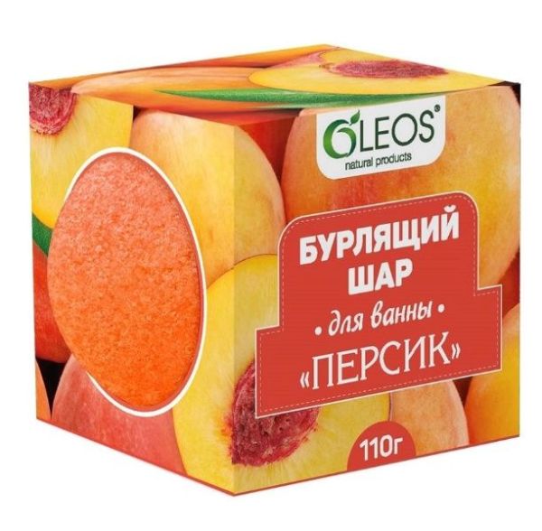 Изображение товара Бурлящий шар Персик Oleos 110г Бурлящий шар Персик Oleos 110г фотография