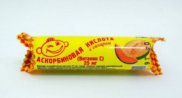 Изображение товара Аскорбиновая кислота, 10 таблеток дыня Аскорбиновая кислота, 10 таблеток дыня фотография