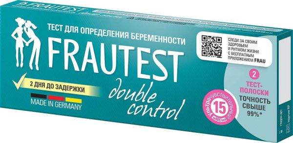 Изображение товара Тест фраутест для определения беременности двойной контроль 2шт Тест фраутест для определения беременности двойной контроль 2шт фотография