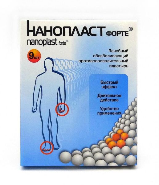 Изображение товара Пластырь Нанопласт Форте обезболивающий противовоспалительный 3x8см 9шт Пластырь Нанопласт Форте обезболивающий противовоспалительный 3x8см 9шт фотография