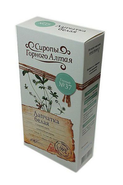 Изображение товара Сироп горный лапчатка белая №37 Фито-пам 250мл Сироп горный лапчатка белая №37 Фито-пам 250мл фотография