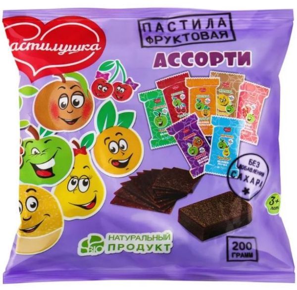 Изображение товара Пастила натуральная Ассорти Пастилушка 200г Пастила натуральная Ассорти Пастилушка 200г фотография